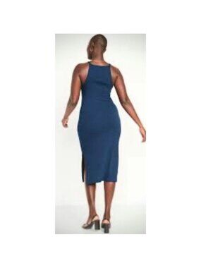 Sleeveless Navy Midi Bodycon Dress